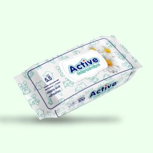 Active Wet Wipes Chamomile me Kapak 100pcs